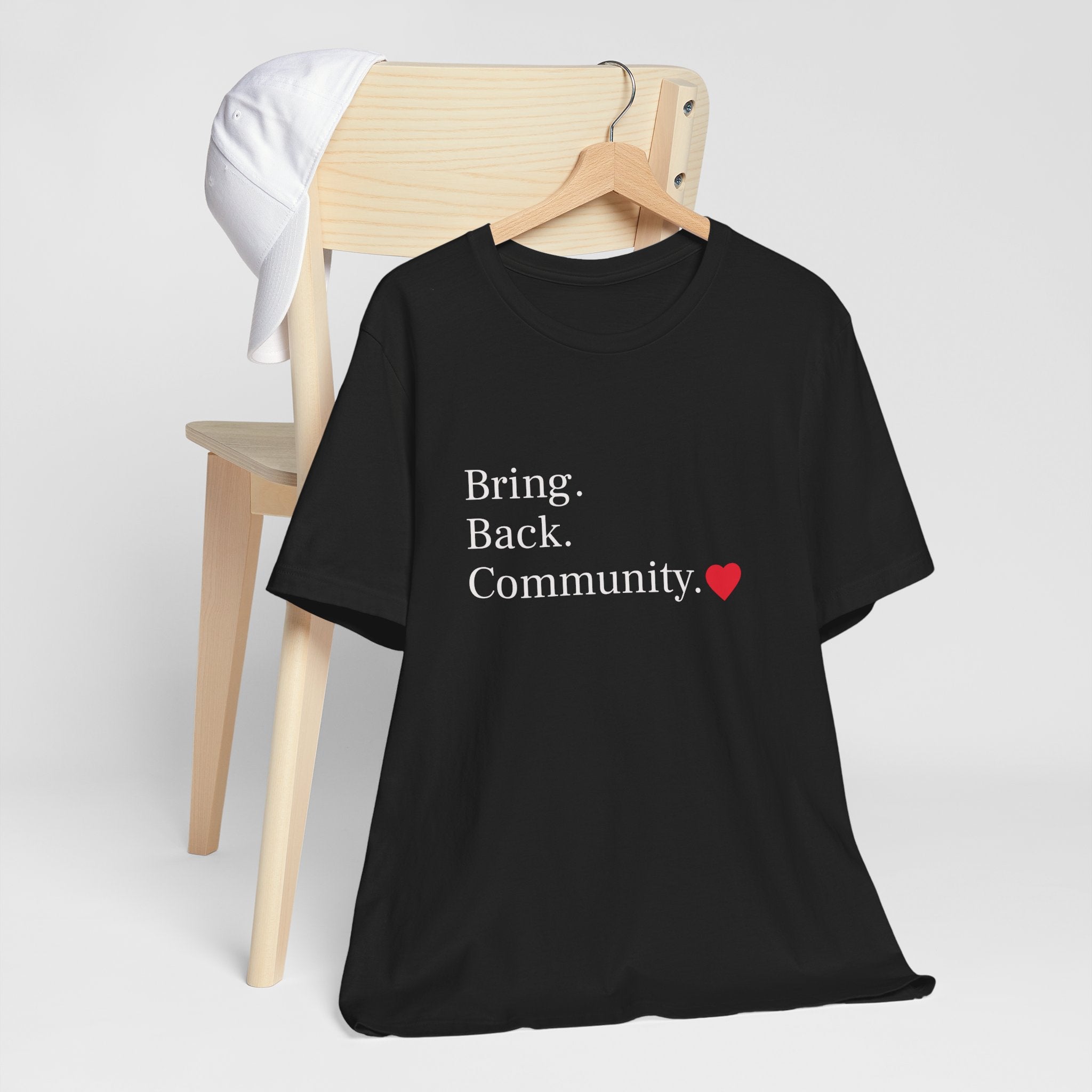 Bring Back Community Info Tee - Unisex Jersey Short Sleeve Tee