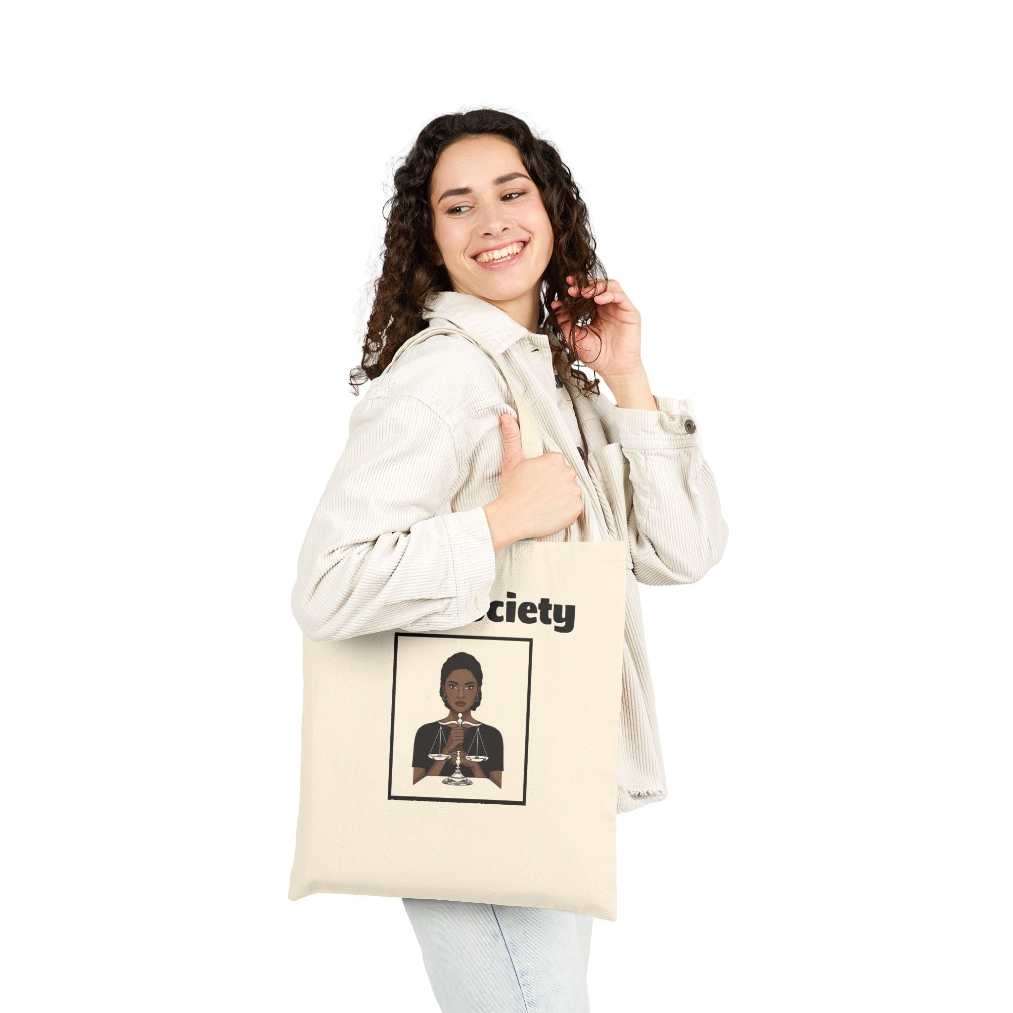 Just Society Cotton Canvas Tote Bag