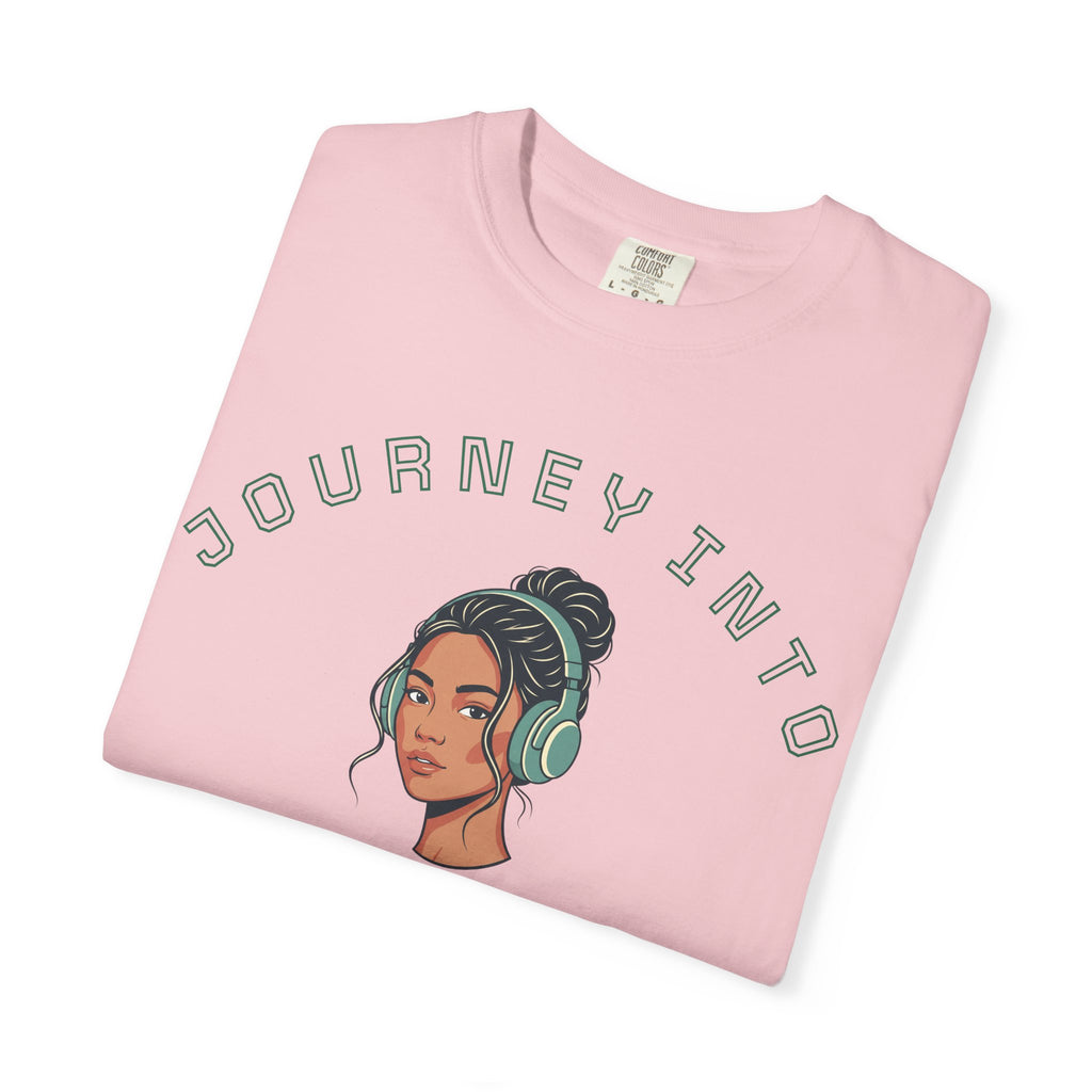 Journey Into Sounds T-Shirt — Retro Headphones Graphic Tee