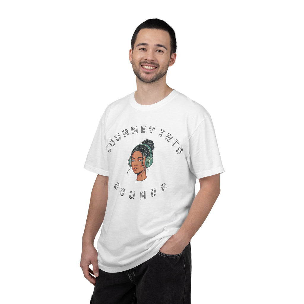Journey Into Sounds T-Shirt — Retro Headphones Graphic Tee