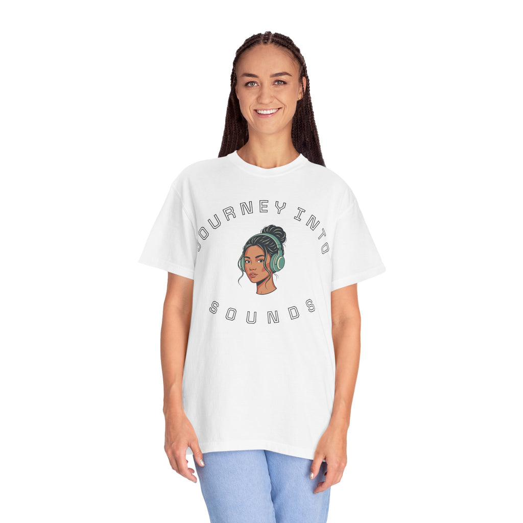 Journey Into Sounds T-Shirt — Retro Headphones Graphic Tee