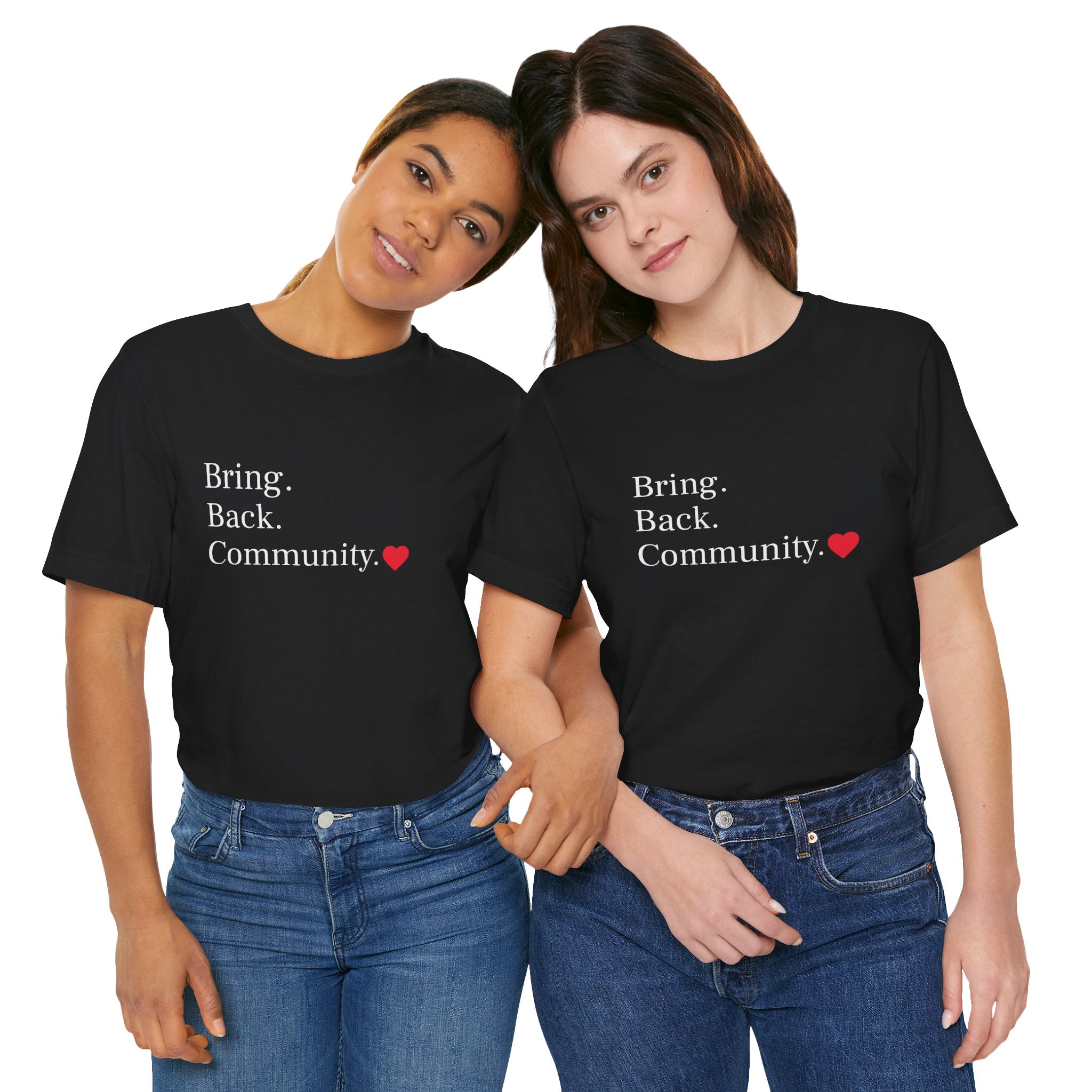 Bring Back Community Info Tee - Unisex Jersey Short Sleeve Tee