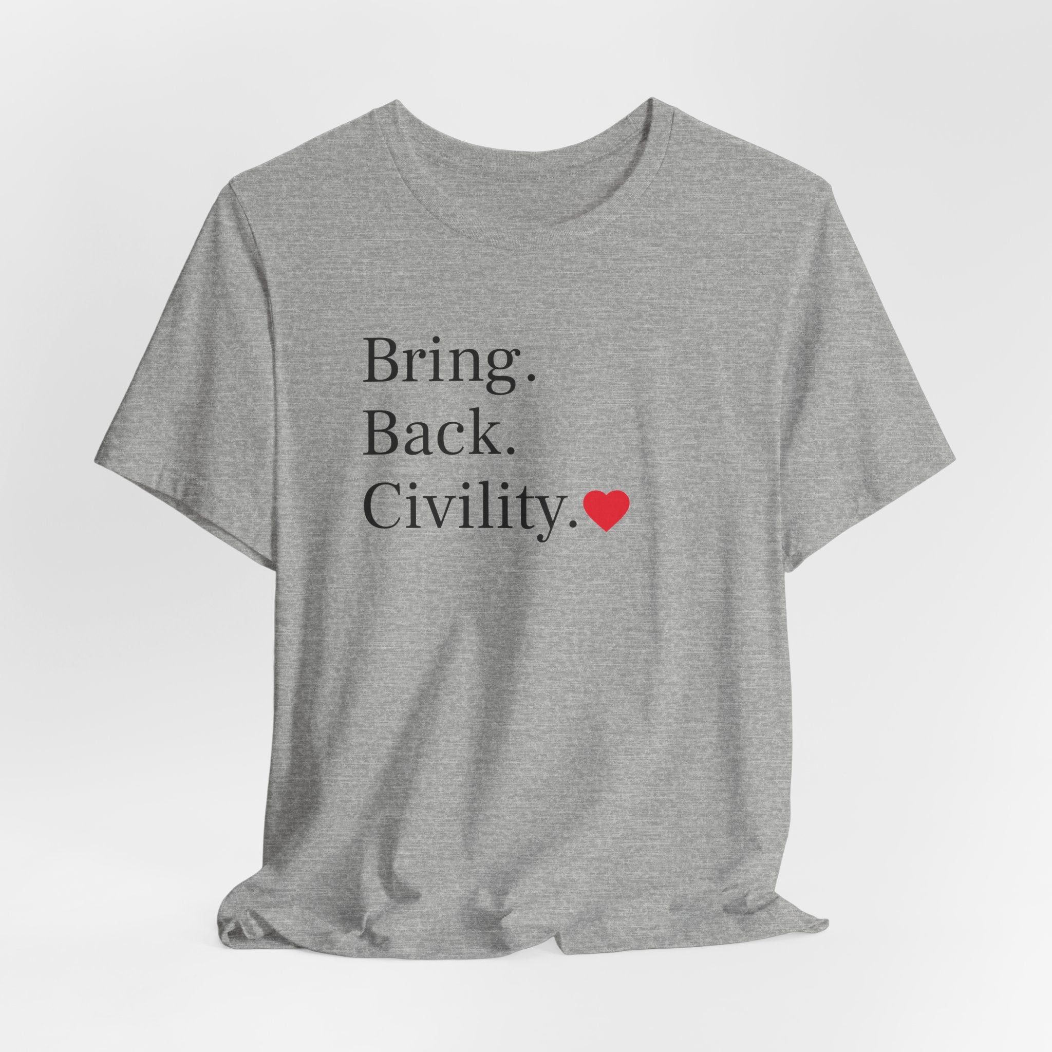 Bring Back Civility Info Tee - Unisex Jersey Short Sleeve Tee