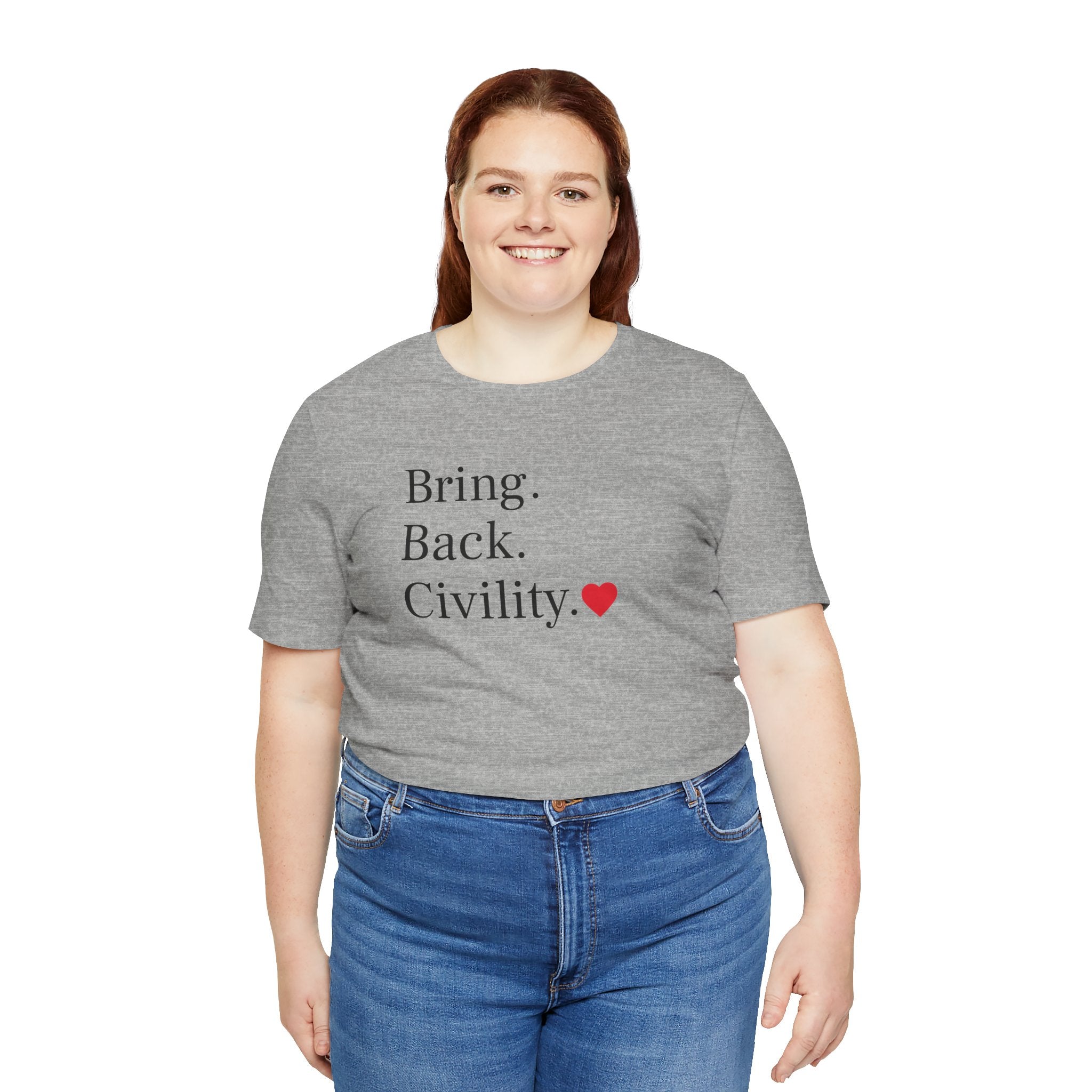 Bring Back Civility Info Tee - Unisex Jersey Short Sleeve Tee