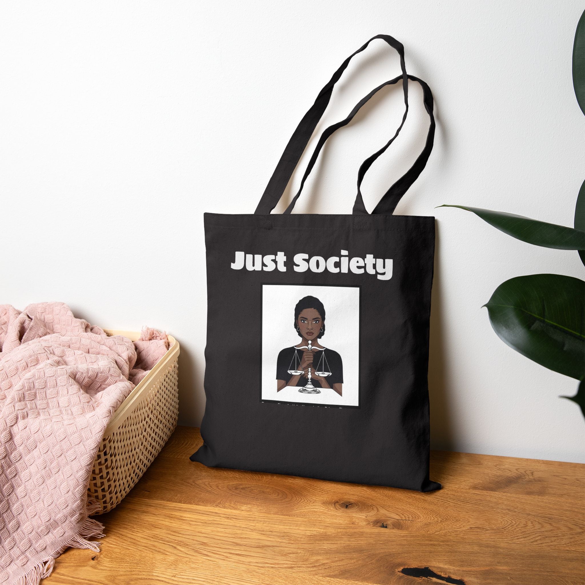 Just Society Cotton Canvas Tote Bag