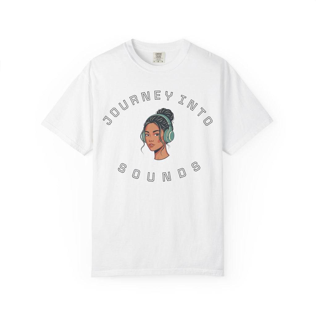 Journey Into Sounds T-Shirt — Retro Headphones Graphic Tee