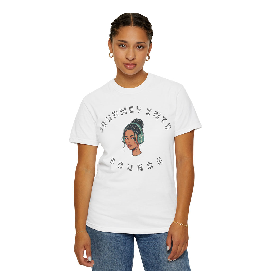 Journey Into Sounds T-Shirt — Retro Headphones Graphic Tee