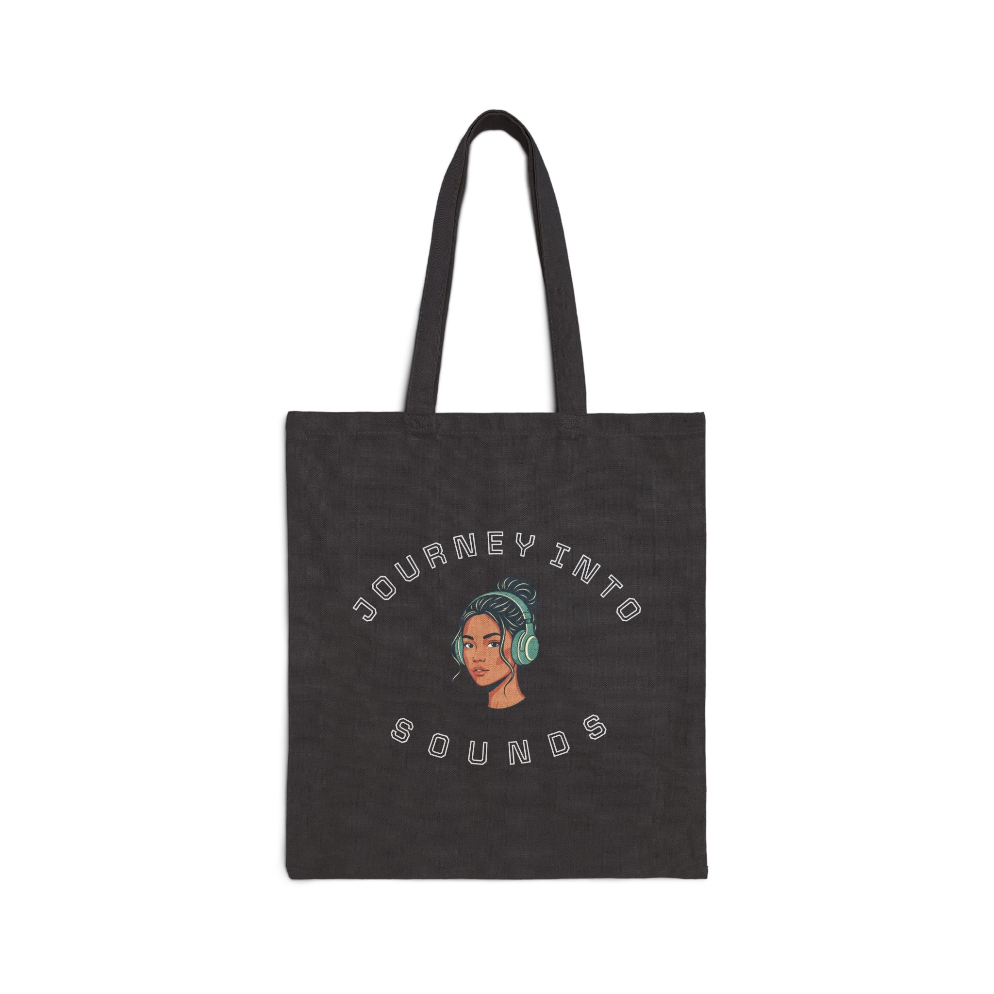 Journey Into Sounds Canvas Tote — Music Lover Eco Grocery Bag