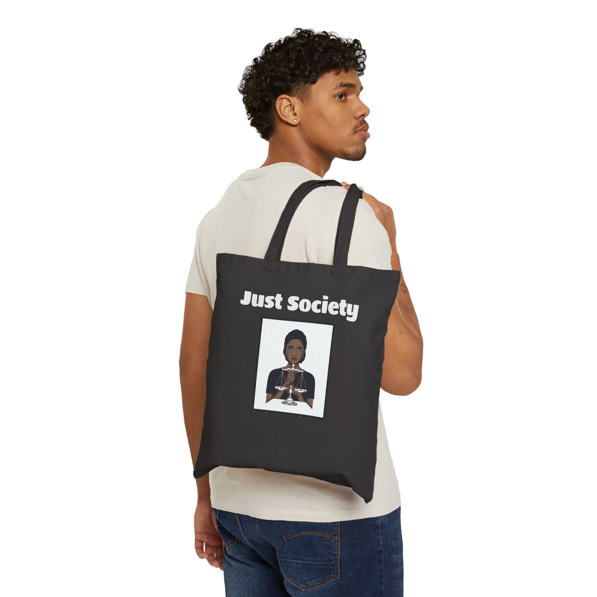 Just Society Cotton Canvas Tote Bag