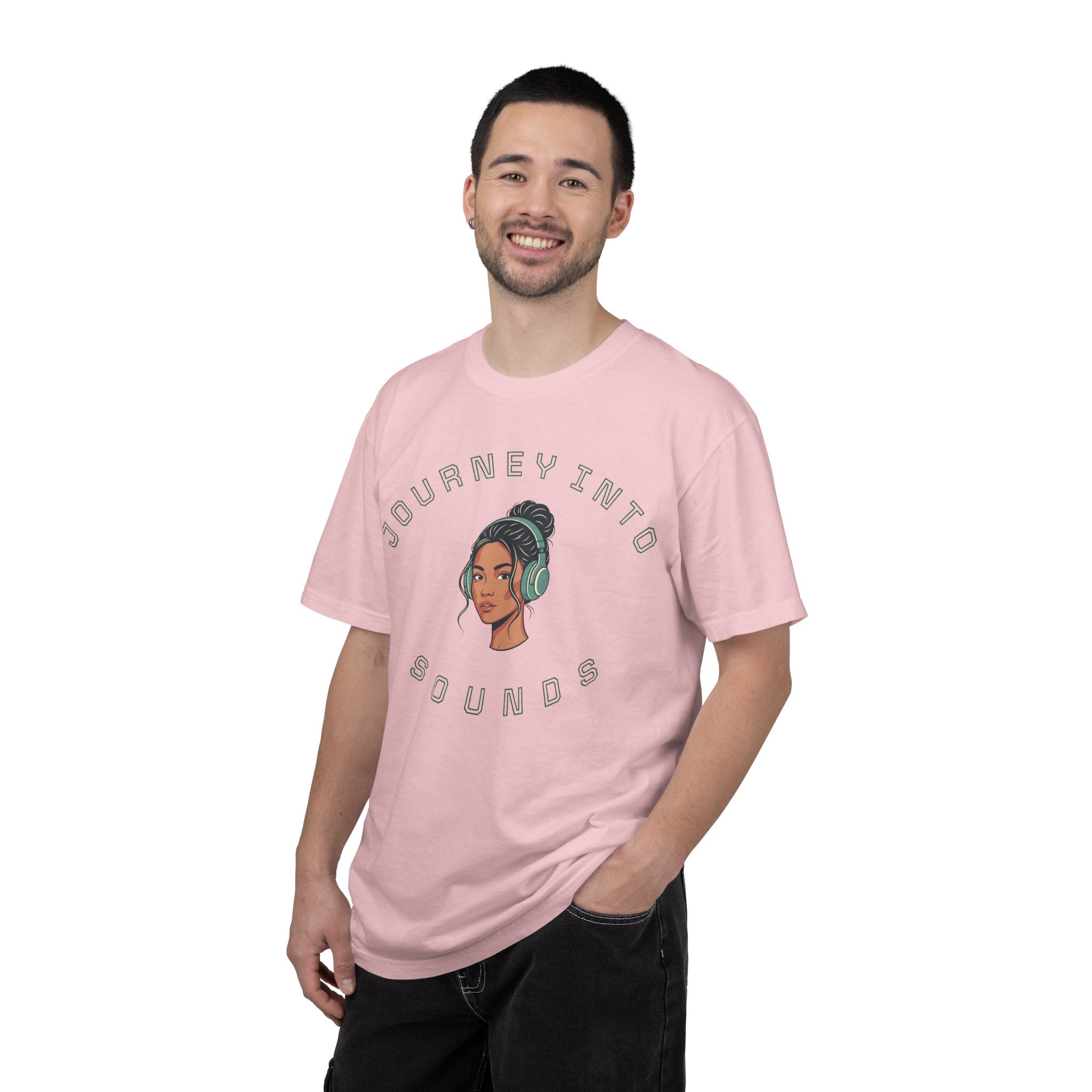 Journey Into Sounds T-Shirt — Retro Headphones Graphic Tee