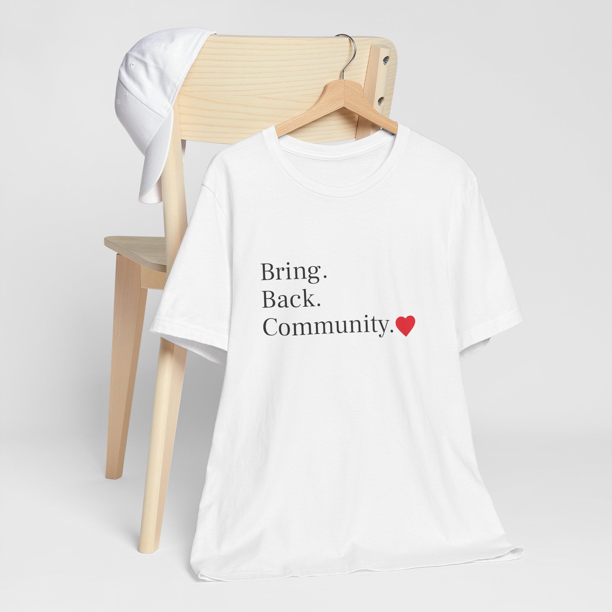 Bring Back Community Info Tee - Unisex Jersey Short Sleeve Tee