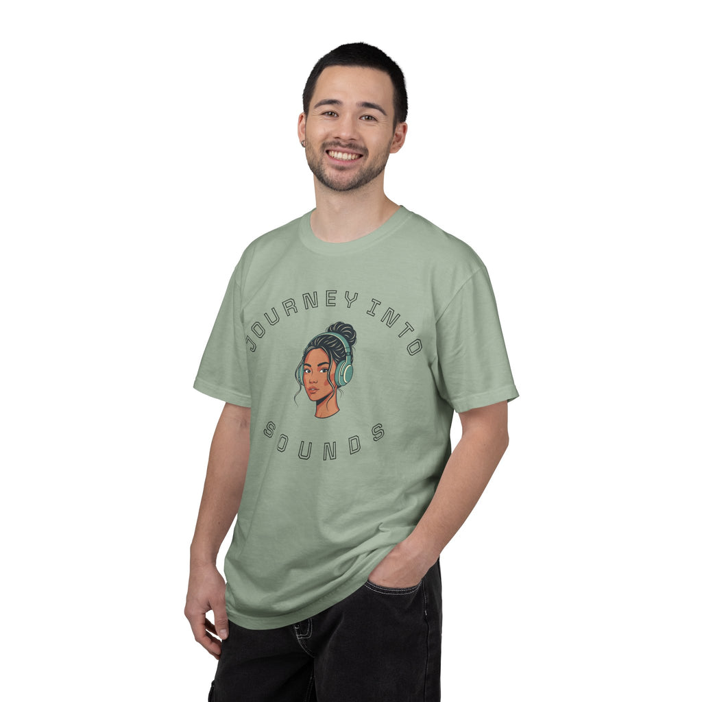 Journey Into Sounds T-Shirt — Retro Headphones Graphic Tee