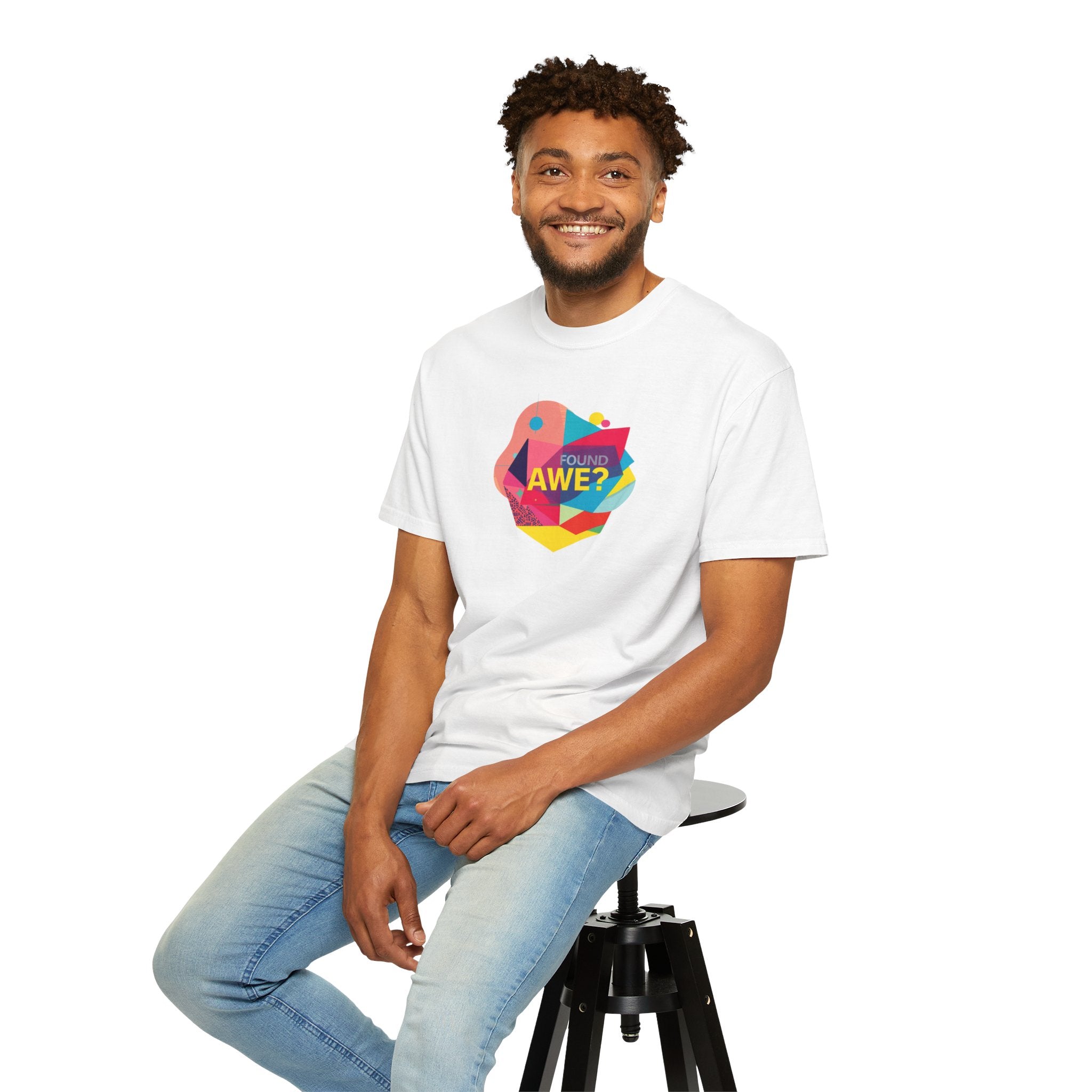 Found Awe? Colorful Geometric Graphic T-Shirt (Unisex)