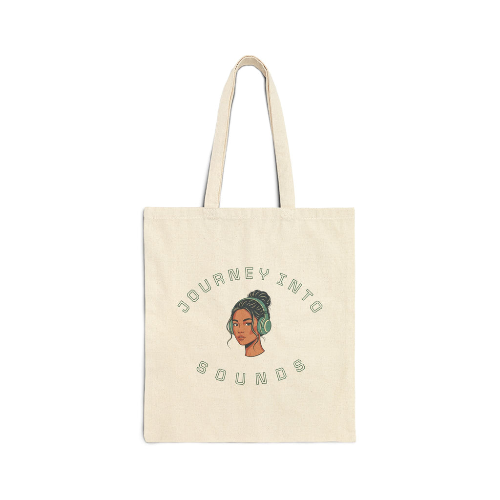 Journey Into Sounds Canvas Tote — Music Lover Eco Grocery Bag